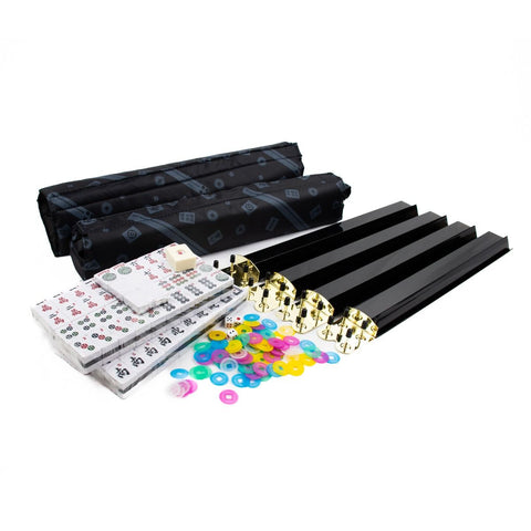 LPG Mahjong Case - American Set w/ Black Tiles and Rack